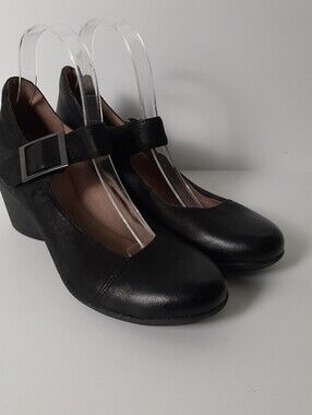 Dansko Roxanne Mary Jane Black Leathe Shoes Size 38/7.5